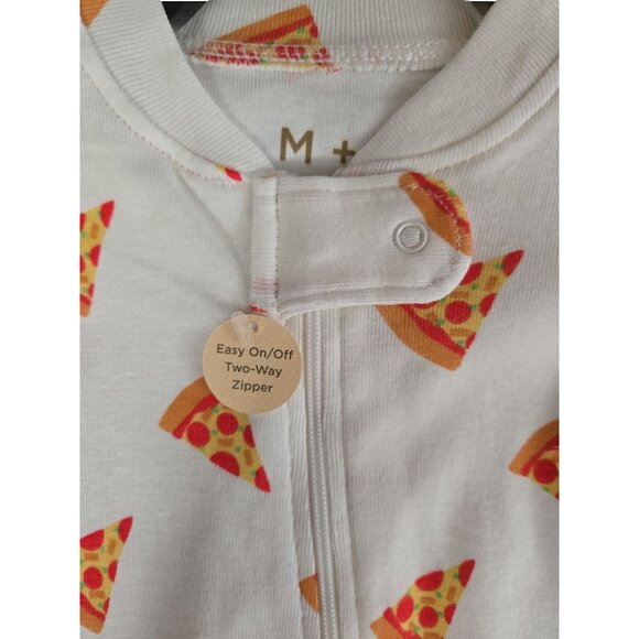 NWT Infant Pizza Slices-Themed Coveralls Size Newborn / M+A by Monica + Andy - Picture 2 of 5
